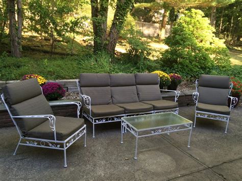 Patio deck and sunroom furniture and accessories. . Vintage patio furniture wrought iron